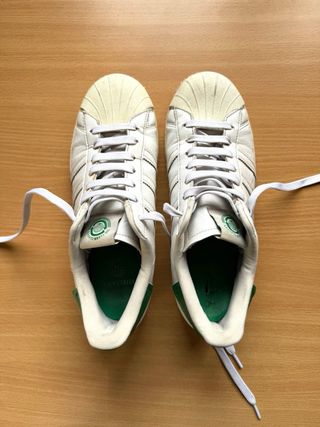 Zapatillas Adidas Superstar Blancas y Verdes