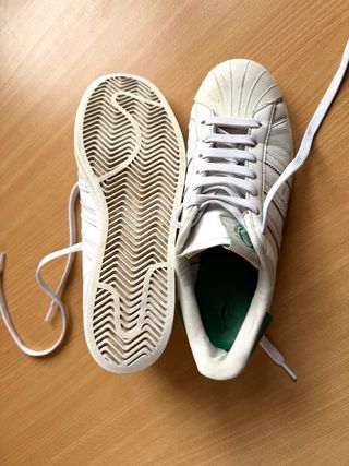 Zapatillas Adidas Superstar Blancas y Verdes