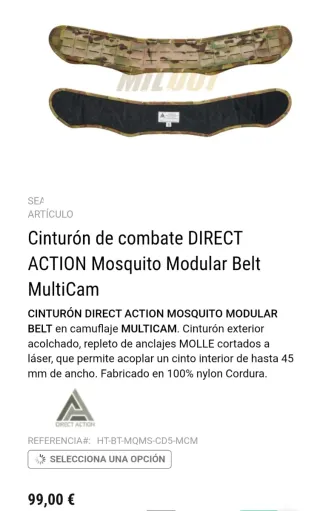 Cinturón Modular Direct Action Multicam