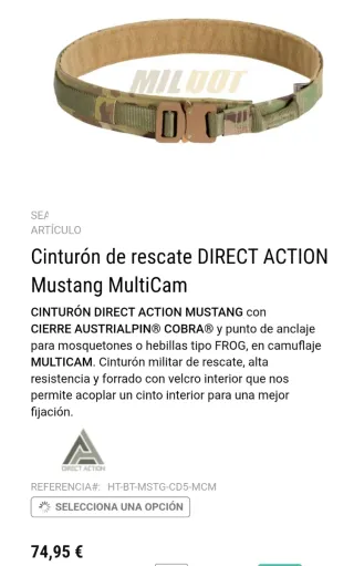 Cinturón Modular Direct Action Multicam