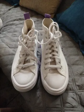 Zapatillas Converse Niña Blancas Plataforma