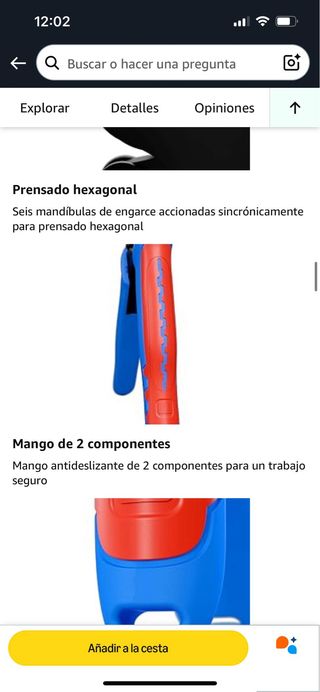 Herramienta crimpadora WEICON 16 mm² HEX