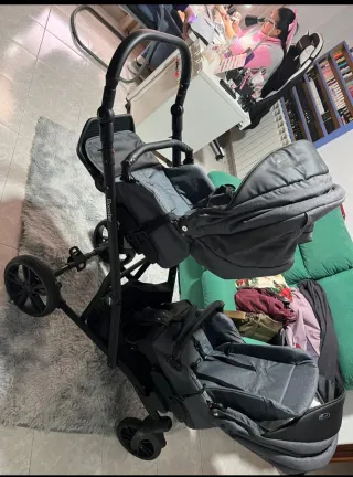 Carrito Gemelar Gris