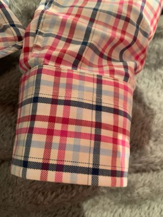 Camisa Zara Man Cuadros Azul y Rosa