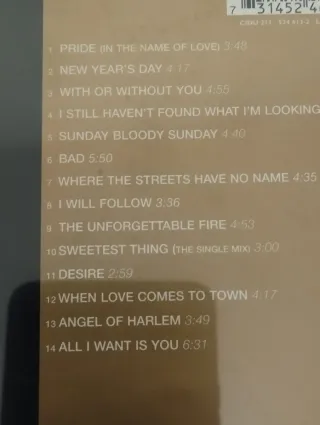 Lote 3 CDs U2: War, The Joshua Tree, Best Of