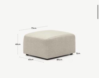 Reposapiés Puff Kave Home Beige