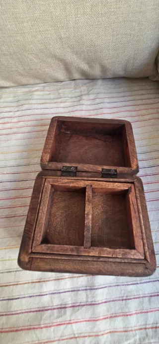 Cofre de madera rústico 13x10x9