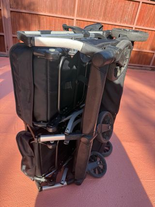 Carrito Gemelar Doble Negro