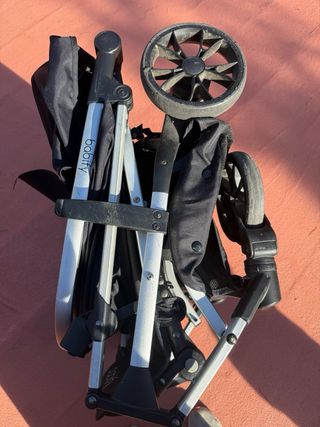 Carrito Gemelar Doble Negro