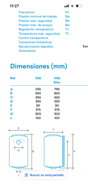 Termo Eléctrico Centro Confort 50L