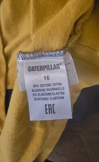 Felpa ragazzo Caterpillar blumarine e senape