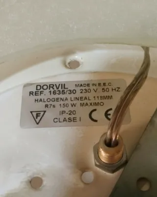 Lámpara de techo cristal.