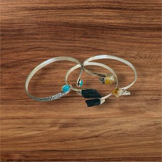 3 Brazaletes Turmalina ,esmeralda ,Citrino