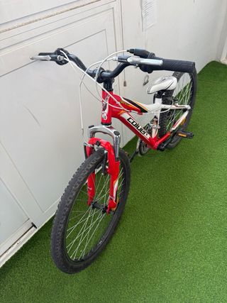 Bicicleta 24 Roja y Blanca para niños de 6 a 14 añ
