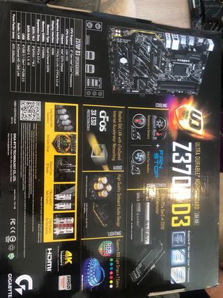 Placa Gigabyte Z370P D3 + Intel i5-8400K +Ventilad