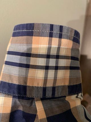 Camisa Massimo Dutti cuadros azul y naranja