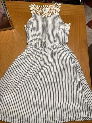 Vestido Verano Rayas Crochet