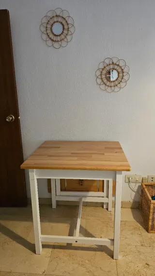 Mesa comedor extensible madera y metal