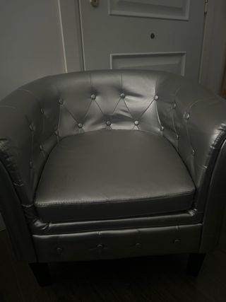 Sillón moderno plata