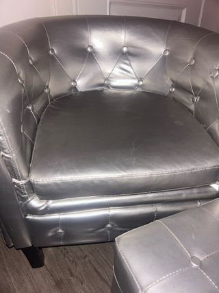 Sillón moderno plata