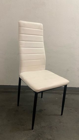 Juego de 5 sillas de comedor blancas