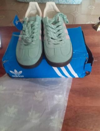 Zapatillas Adidas Handball Spezial Verde/Rosa