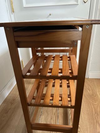 Carro Auxiliar Cocina Madera y Metal