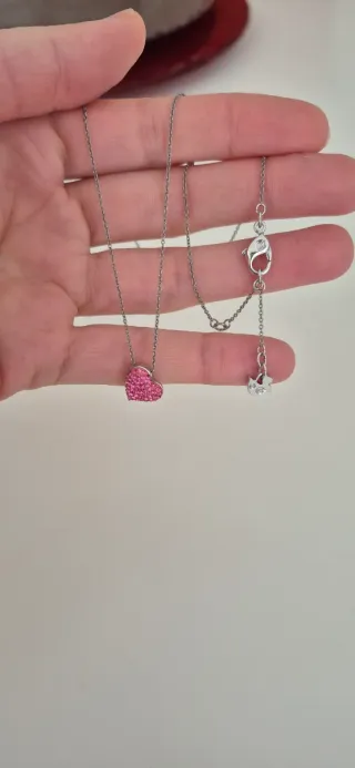 Colgante Corazón Rosa Swarovski