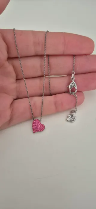 Colgante Corazón Rosa Swarovski