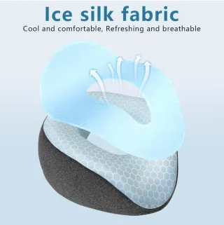 Cuscino massaggiante viso azzurro/grigio