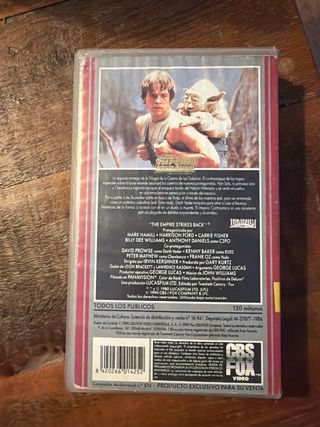 VHS Star Wars: El Imperio Contraataca de videoclub