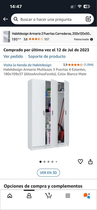 Armario blanco de madera