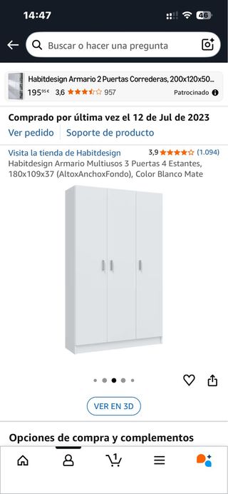 Armario blanco de madera