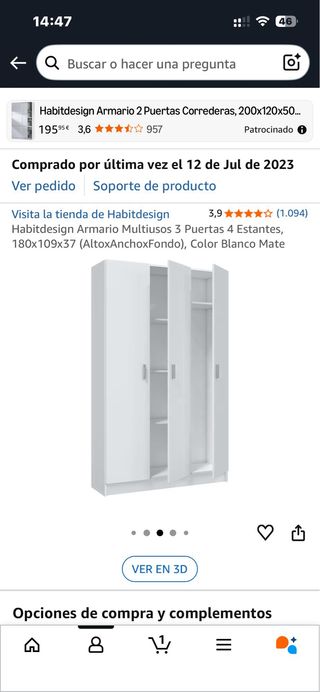 Armario blanco de madera