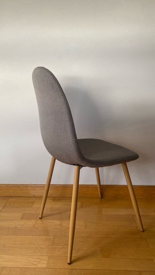 Juego de 6 sillas de comedor grises