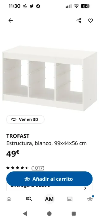 Organizador Ikea Trofast Blanco