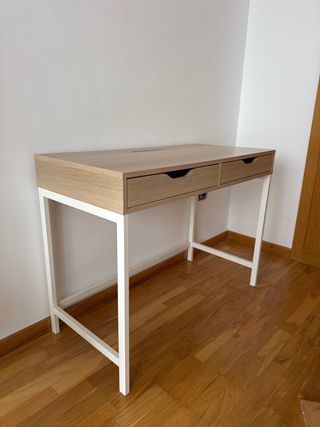 Escritorio Ikea Alex Madera y Blanco