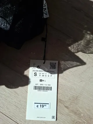 Top Zara Negro Volantes Transparente