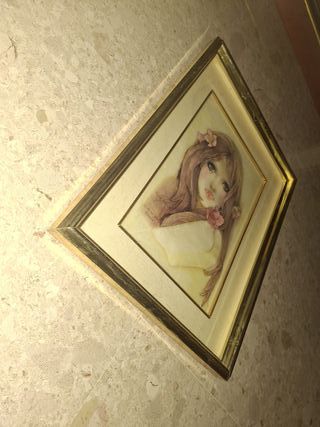 Pareja Cuadros Mira Fujita 43x33