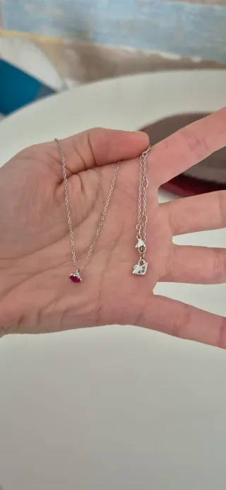 Colgante Swarovski Rojo y Plateado