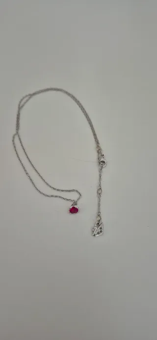 Colgante Swarovski Rojo y Plateado