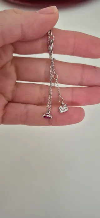 Colgante Swarovski Rojo y Plateado