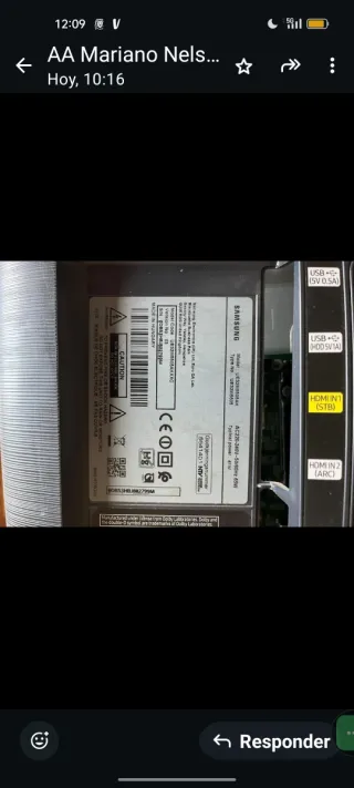 Fuente de alimentación  TV Samsung 32 pulgadas