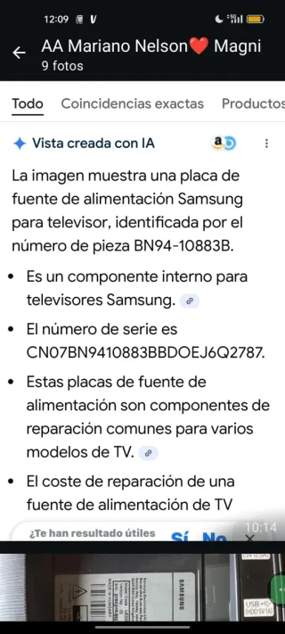 Fuente de alimentación  TV Samsung 32 pulgadas