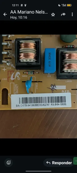 Fuente de alimentación  TV Samsung 32 pulgadas