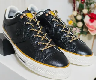 Converse Star Player Leather OX Negro/Oro