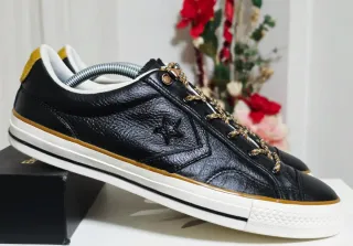 Converse Star Player Leather OX Negro/Oro