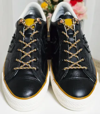 Converse Star Player Leather OX Negro/Oro