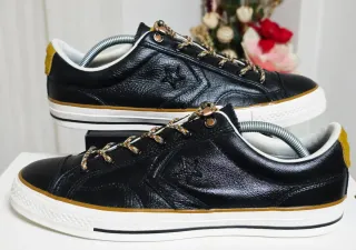 Converse Star Player Leather OX Negro/Oro