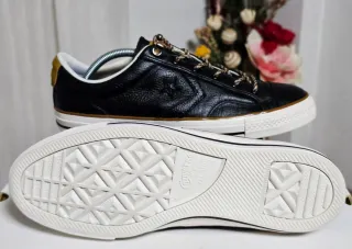 Converse Star Player Leather OX Negro/Oro